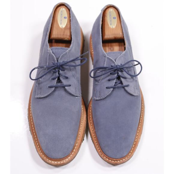 Allen Edmonds Cove Drive Blue Suede Derby Dress Shoes Men\'s US 9 D main image 6